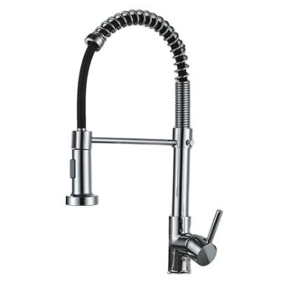 China Pull Out Matte Black Pull Down Kitchen Faucet Mixer Dual Spray Hot Cold Water Faucet 360 Rotation Modes Gold Deck Mounted Faucet Kitchen for sale