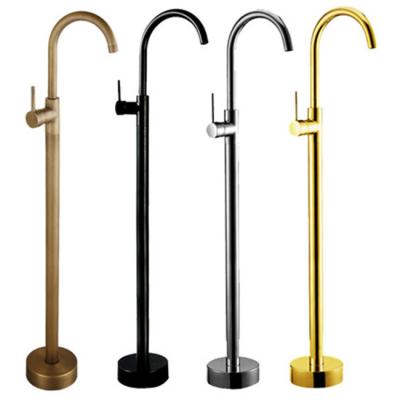 China Without Slide Bar Bath Faucet, Antique Bronze Floor Standing Bath Faucet, Hot Cold Bath Faucet Floor Faucet for sale