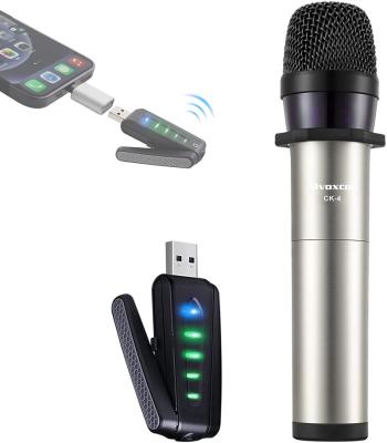 China Handheld Microphone Wireless Microphone, USB Rechargeable Handheld Mic System for iPhone and Computer Karaoke Singing, Party, Speech, Church for sale