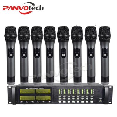 China Panvotech Handheld Professional 8 Channels Wireless Microphone Professional Microphone for sale