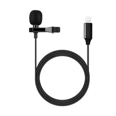 China FULL SMARTPHONE COMPATIBILITY Noise Reduction 2M Omnidirectional Cable Lavalier Microphone For iPhone Smartphone Lapel MIC Clip for sale