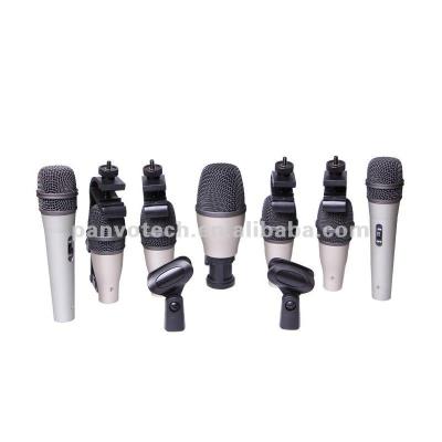 China 7 Microphone Drum Microphone Stand Handheld Microphone Stand with Stand for Live Broadcast for sale