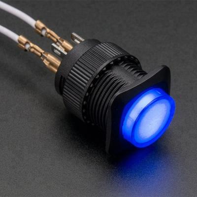 China The LED is separated from the illuminated push button by a 16mm button latching on/off switch with colored LED for sale