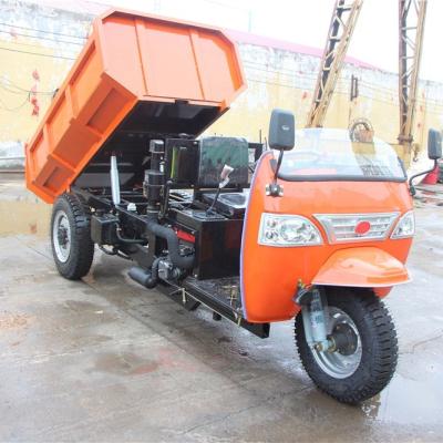 China Double System 3-5 Ton Double Cargo Tricycle Diesel Mini Cargo Truck Hydraulic Lifting Heavy Duty Dump Truck With 25 Hp Engine for sale