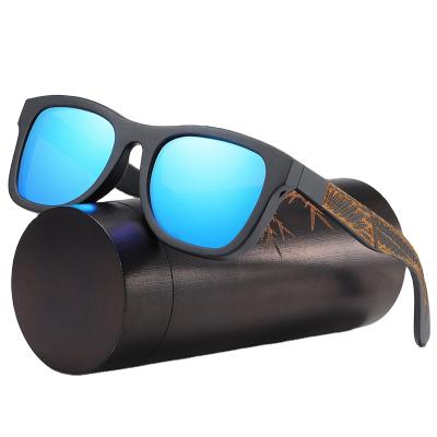 China 15 Years Experience Black Wooden Frame 2021 Vintage Polarized New Bamboo Wooden Sunglasses Men Frame for sale