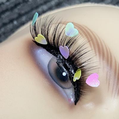 China New Trending Faux 3d Silk Butterfly Lashes False Other Eeyelashes Wholsale Custom Made Cruelty Free Thick With Decorations for sale