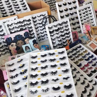 China Dramatic custom thick private label lashvendor mink 25mm mink eyelashes wholsale 5d lashbox logo packaging for sale