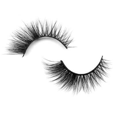 China Deep Create Your Own Brand Wholesale Full Strip Lashes Own Natural Real Mink 3d Lashes Thick Bottom 15mm Label for sale