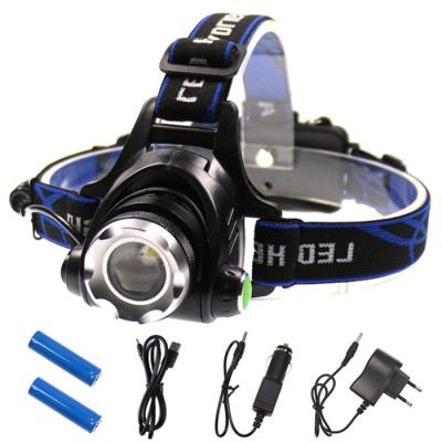 China Good Quality Industrial Zoom Led Headlamps Usb Headlamps T6 18650 Lithium Rechargeable Headlamp For Outdoor Fishing Light for sale