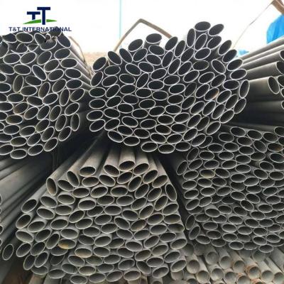 China Non - Alloy Oval Metal Tube , Flat Sided Oval Stainless Steel Tube Structure Pipe for sale