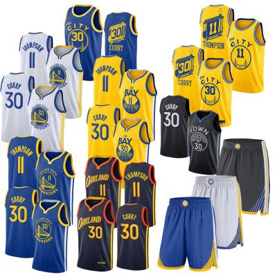 China Anti-Bacterial 2022 Golden State Basketball Jerseys 30 Stephen Curry 11 Klay Thompson 23 Draymond Green Stitched Home Blue Jersey Shorts for sale