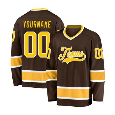 China Shirts & Tops Top Quality Polyester Custom Design Cheap Sports Wear Sublimated Hockey Jersey Shirts for sale