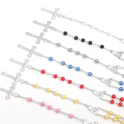 China High Quality 7 Colors Bead Rosary Necklace 6MM Available Muslims Tasbih Rosary Beads Necklace for sale