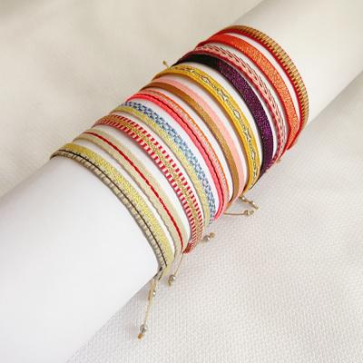 China Newest Design Trendy Handmade Handmade Charity Bracelet Boho Style Friendship Colorful Braided Bracelet for sale