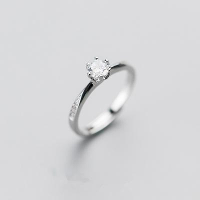 China Fashionable Engagement Ring Silver Jewelery Wedding Ring 925 Sterling Silver Ring For Girl simple design for sale