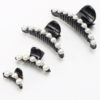 China Popular Popular Hair Accessories Bead Hair Clips 4 Size Women Kids Hair Claw for sale