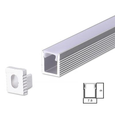 China Heat-resistance 8*9mm Ultra Narrow LED Profile for 3mm 4mm 5mm LED Strip Surface Mount LED Aluminium Channel for sale