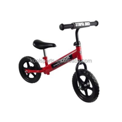 China Red Outdoor Sports RTS Balance Kids Bike Child No Pedal No Brake 12 Inch Kick Bike Push Bike Children's Bicycle for sale