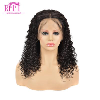 China virgin Brazilian silky deep wave human hair wigs for black women deep wave 13x4 lace front human hair wigs for sale