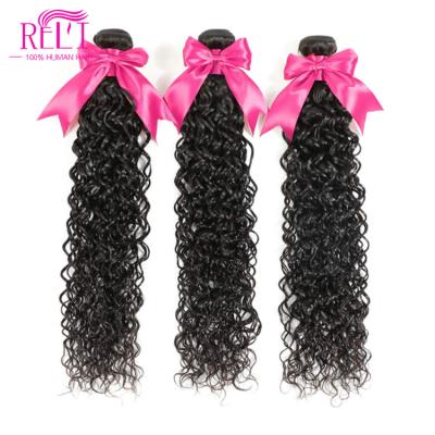 中国 Wholesale Indian brazilian unprocessed 12A grade black water wave Human Hair bundles 販売のため