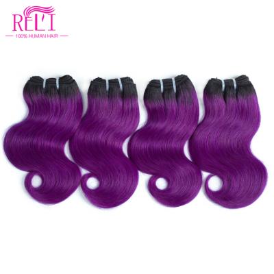 Κίνα Two Tone Color 1B/Purple Short Length 8 inch Vendor Ombre Body Wave Hair Bundle προς πώληση