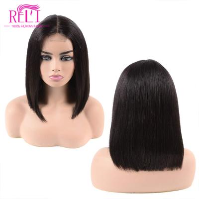 중국 Top Selling Wholesale Bob Style Short virgin hair vendors 100% Virgin Brazilian Hair cuticle aligned 13x4 frontal bob wigs 판매용