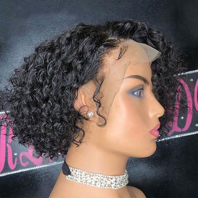 中国 Hot Sale Curly Short BOB Lace Front Human Hair Wigs Natural Hairline 180% Density Brazilian Remy Hair Wigs 販売のため