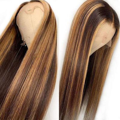 China Ombre brown hair wig lace frontal human hair wigs for black women Te koop