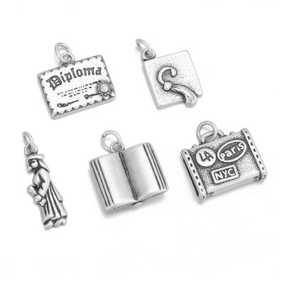 China eManco Vintage Stainless Steel DIY Accessories Personality School Series Pendant Pendant for sale