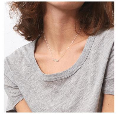 China eManco Eco Friendly Initial Bar Pendant Necklace For Women Trendy Gold Plated Necklace Jewelry Gold Chains Choker Minimalist 2021 for sale