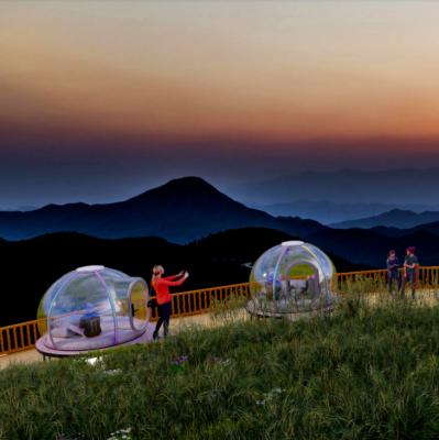 China Easy Install Factory Sale Luxury Transparent Glamping PVC Geodesic Dome Hotel Tent For Glamping Pod for sale