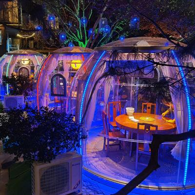 China Snow field nail dome restaurant tent hotel life dome restaurant 3.5 meters transparent dome for sale