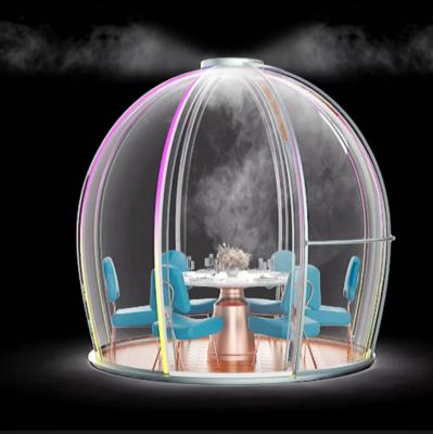 China Restaurant Ventilation Perfect Design Clear Glass Dome with Exhaust Fan and Sliding Door for sale