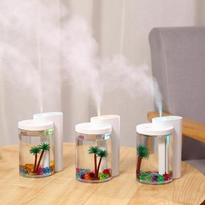 China Amazon 260ml H2O Portable Mist Maker Car Mini Humidifier Battery Powered Ultrasonic USB Rechargeable Air Humidifier for Bedroom for sale