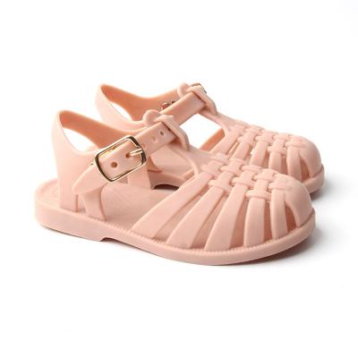 China Durable Wholesale Summer New Product Baby Jelly Shoes Kids Shoes Soft Beach Sandals for sale