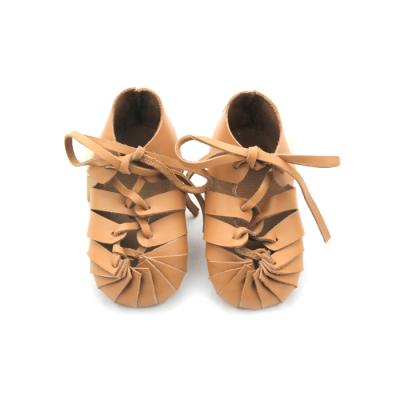 China Kids Sandals Flat Unisex Leather Baby Sandals Soft Unique Sandals for sale