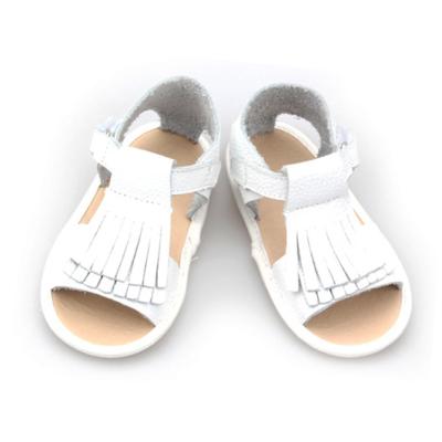 China Kids Sandals Flat Unisex Leather Baby Sandals Soft Unique Sandals for sale