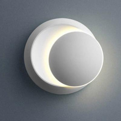 China Modern Rotatable 360 ​​Degree LED Aluminum Wall Light Moon Wall Light For Bedroom Kids Room Creative Staircase Decoration for sale