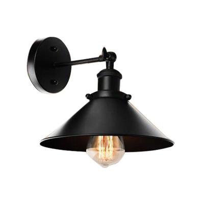 China Wall Light Vintage Aluminum Wall Light, Dimmable E27 Base Black Industrial Wall Sconces For Bedroom Kids Room Study for sale