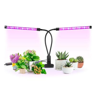 China Seed Starting Dual Head 20W Time 40 LED 10 Dimmable Levels Plant Grow Lights For Indoor Plants for sale