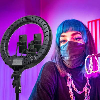 China PORTABLE RGB 14inch led ring light with tripod stand for sale