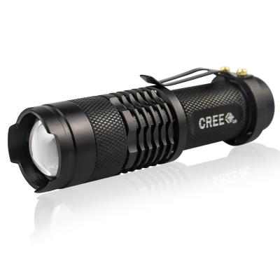 China Zoomable Led Light 3 Modes Zoomable AA Powered Mini Q5 LED Flashlights For Camping for sale