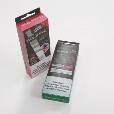 China Hot Selling Recycled Materials Color Printing Electronic Cigarette Folding Frosted Plastic Packaging Box for sale