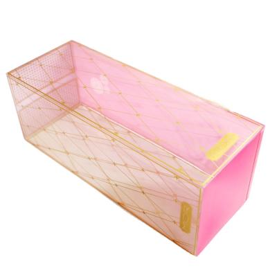 China Recycled Materials Folding Printed Box Customized Logo Cosmetic Packaging Set Box Pink Packaging Folding Box With Logo for sale