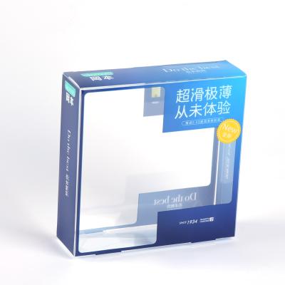 China Recycled Materials Custom Printing Clear Box See Through Packaging Box With Gold Stamping LOGO for sale