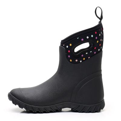 China Fashion Trend Neoprene Wellies For Men And Women Waterproof Rain Boots With Steel Leg For Fishing Hunting for sale