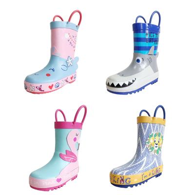 China Wholesale Colorful Non-slip Kids Rubber Rain Boots Cute Cheap Girls Rubber Raining Boots for sale