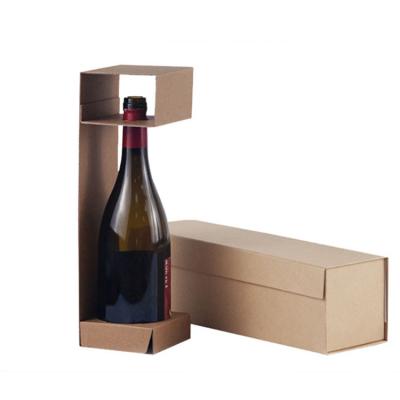 China Recyclable Wine Box Champagne Beverage China Paper Package Folding Packaging Wine Bottle Gift Box for sale