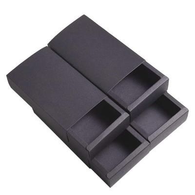 China Recyclable Custom Drawer Slide Paper Drawer Box, Kraft Paper Box, Black Kraft Paper Boxes for sale