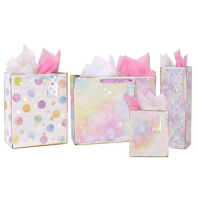 China Designer Recyclable Luxury Wedding Party Banquet Gift Wrapping Custom Paper Shopping Tote Bags for sale